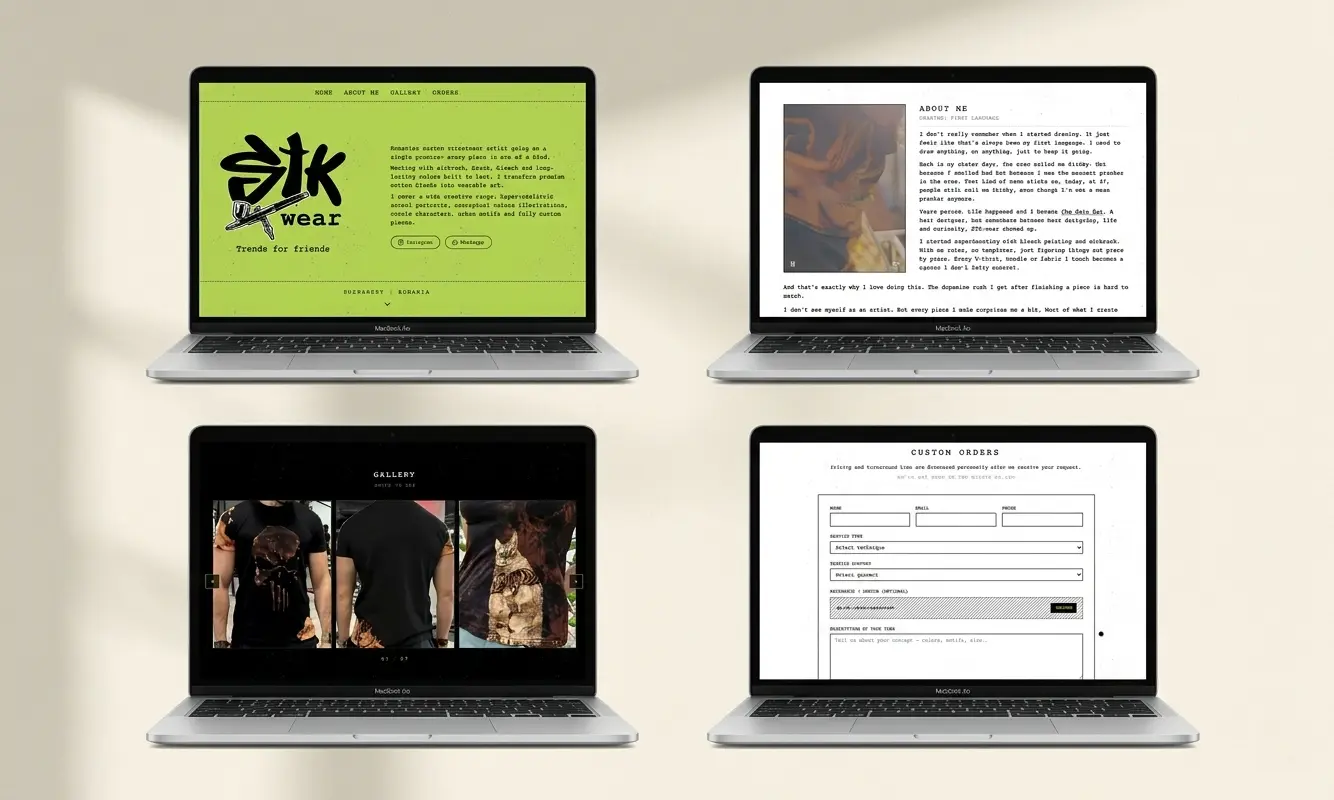STK.wear website mockup