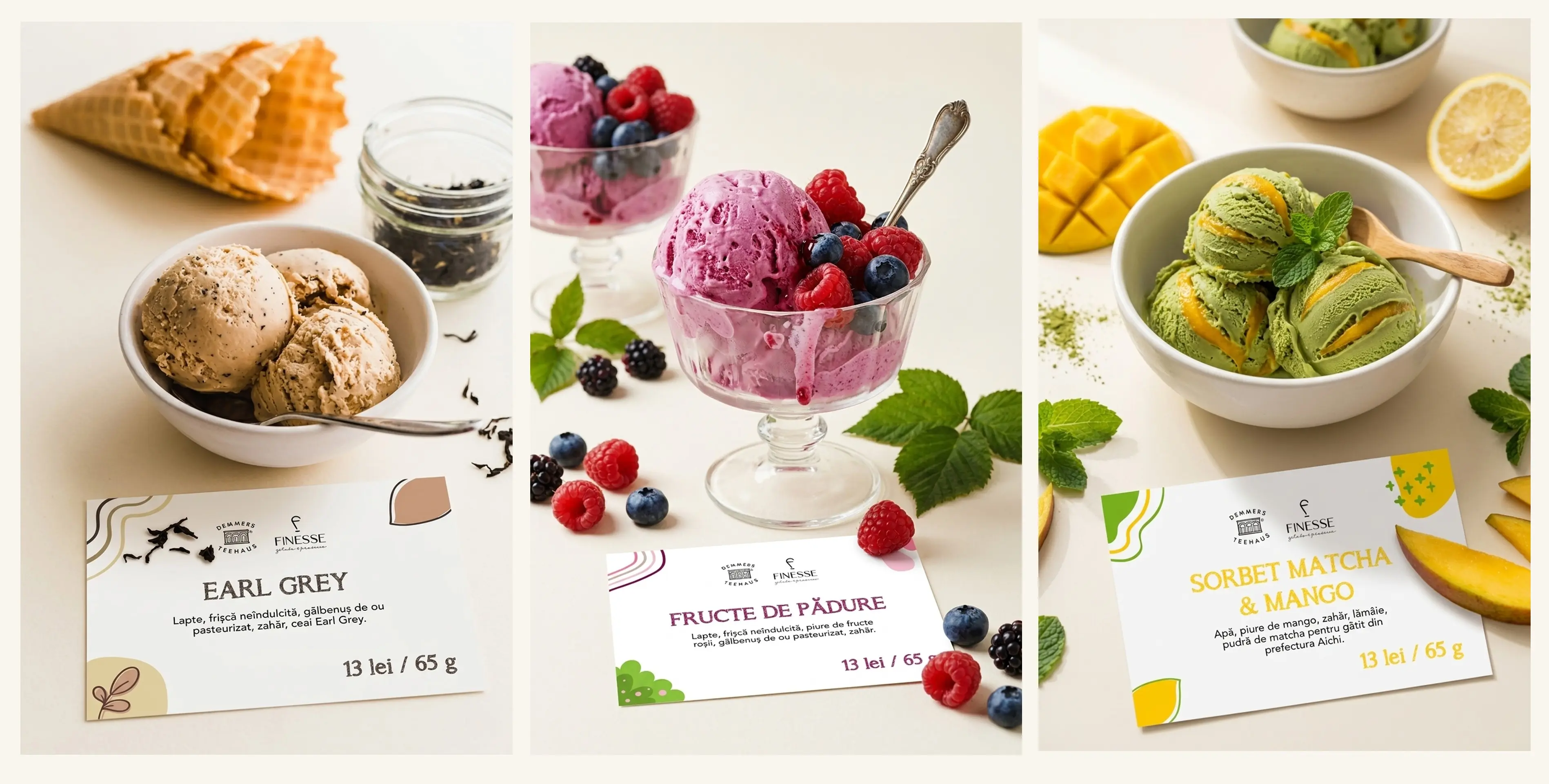 Demmers Teehaus — ice cream label collection 2025