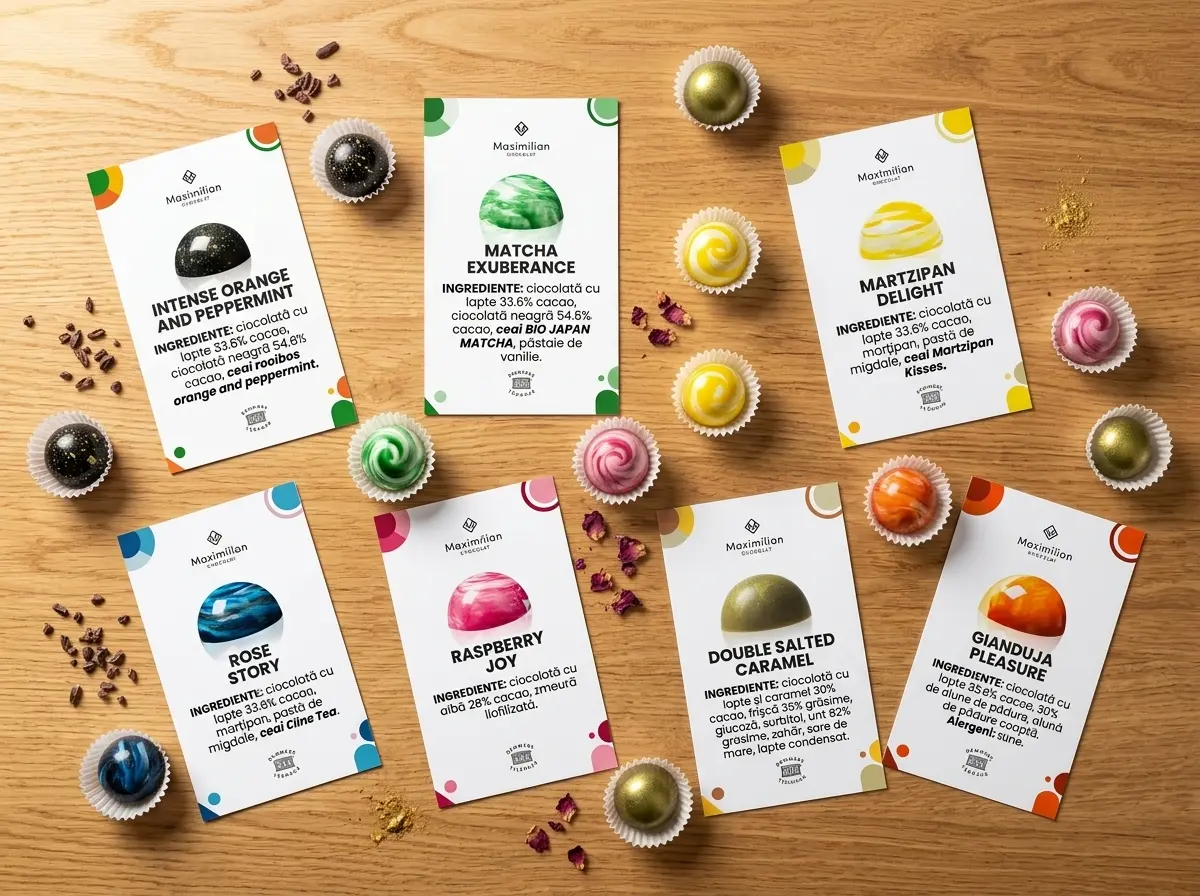 Demmers Teehaus — Maximilian Chocolat praline labels