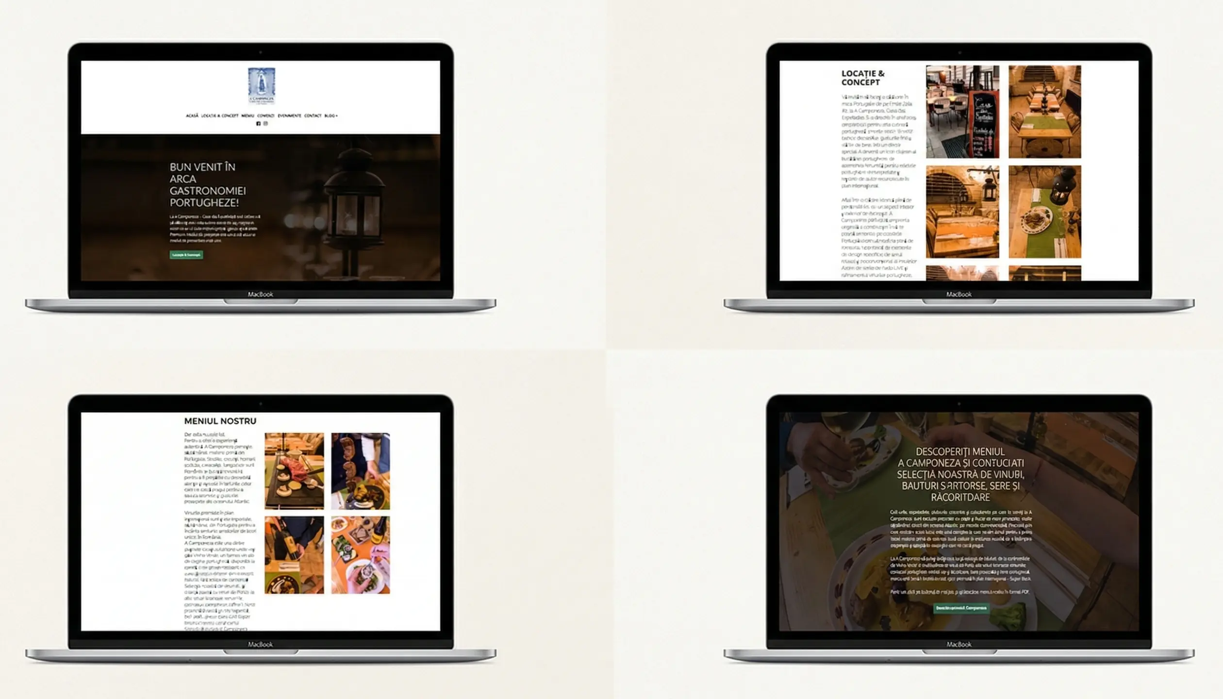 A Camponeza website mockup (reconstructed from Wayback Machine)