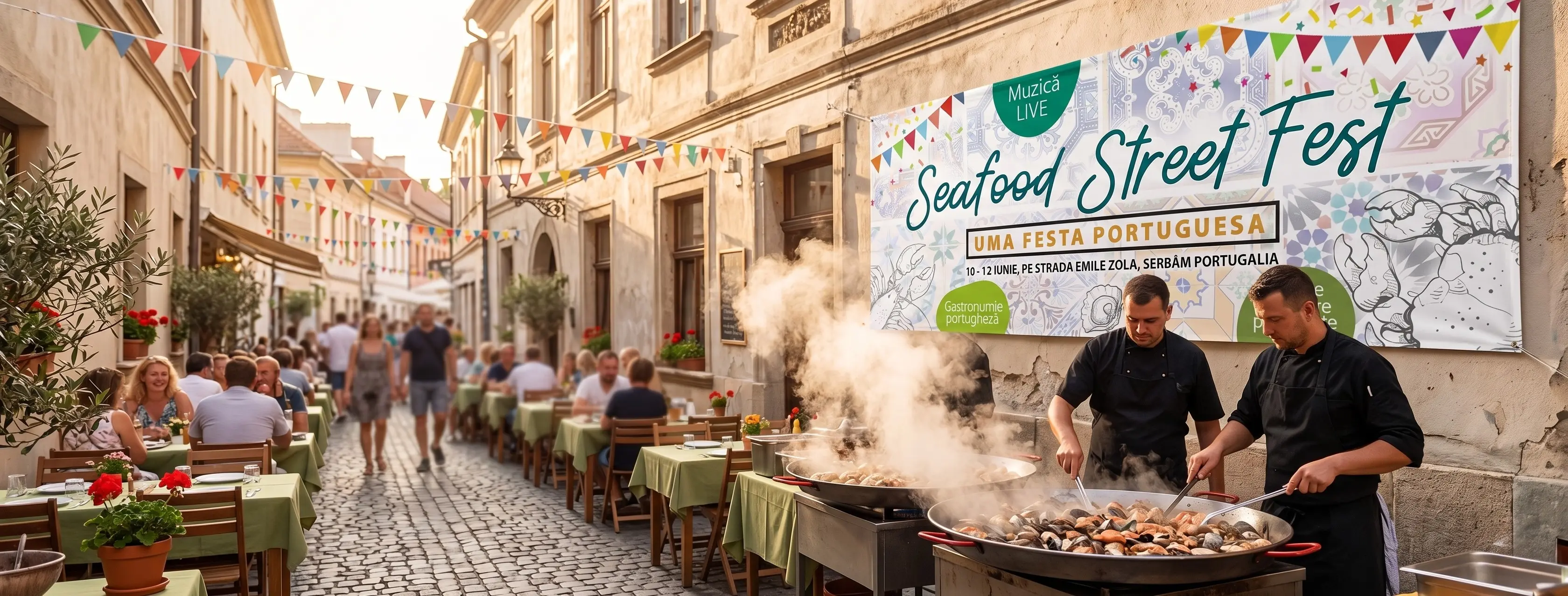 Seafood Street Fest — event communication mock-up
