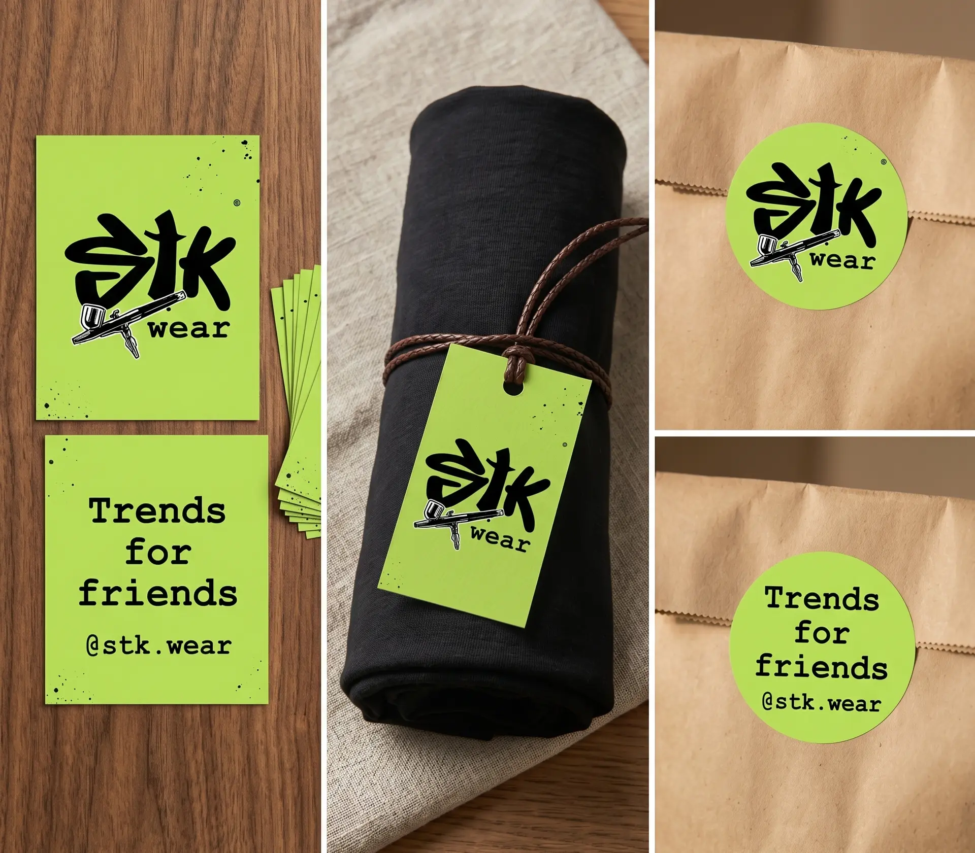 STK.wear label and sticker design