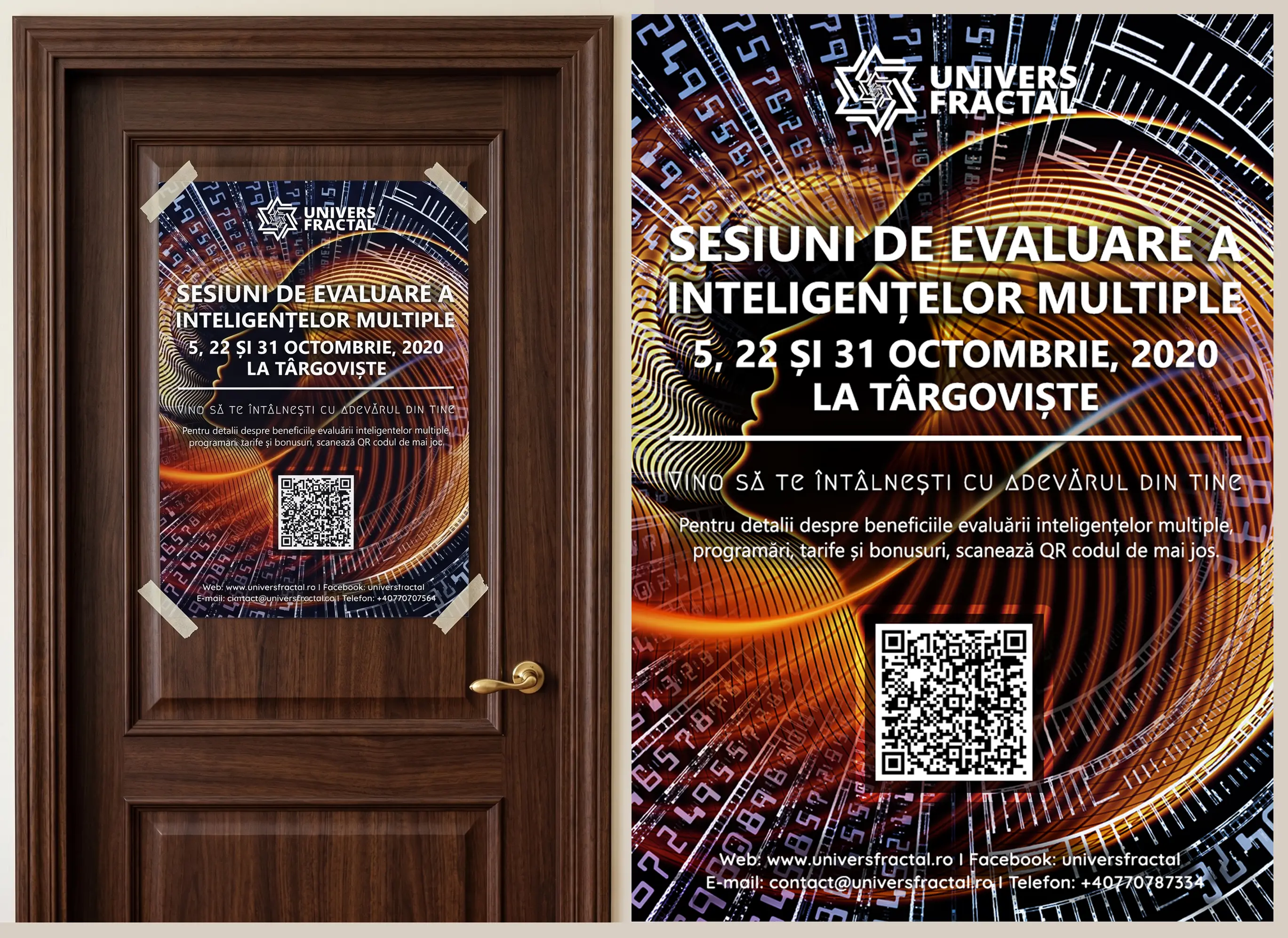 Univers Fractal — event poster mock-up