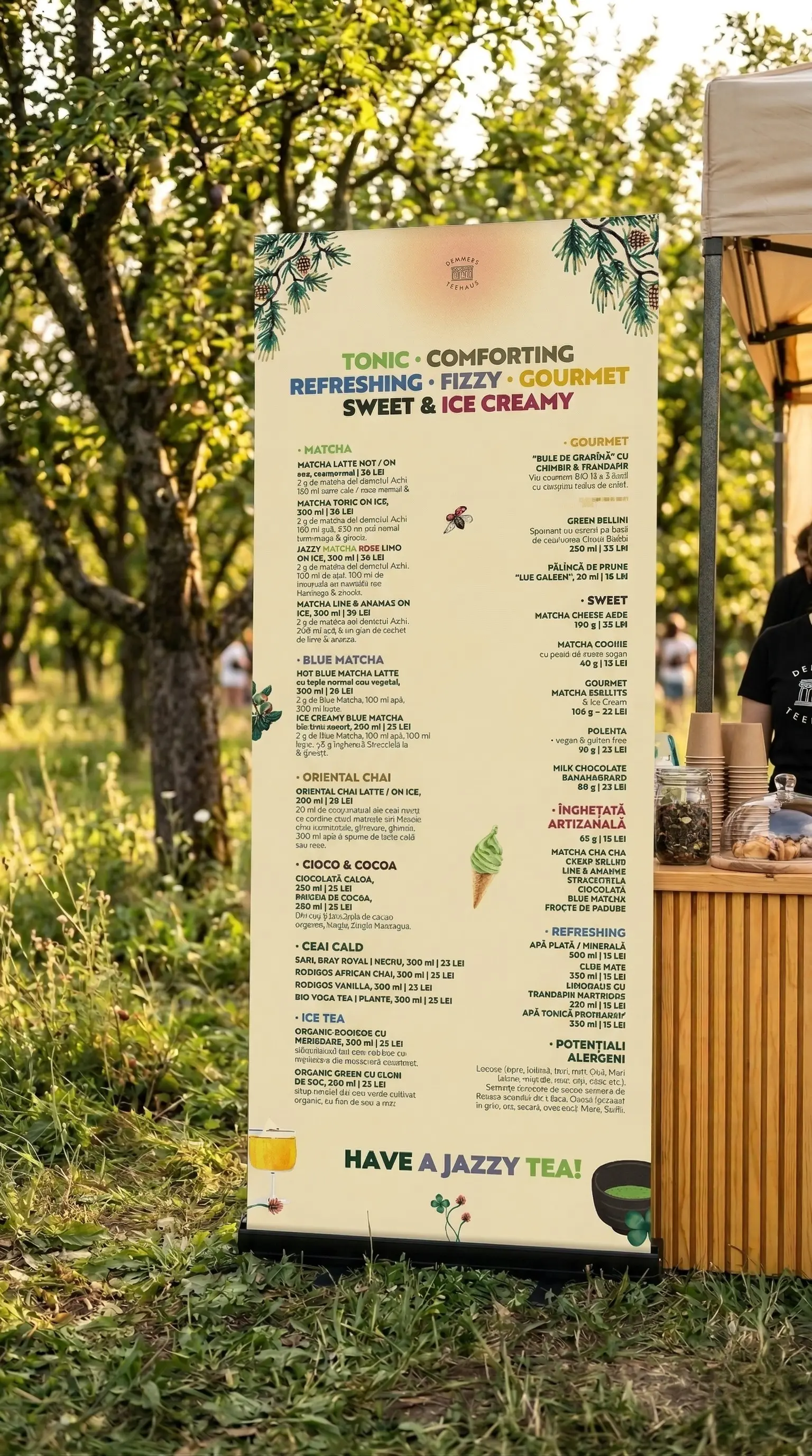 Jazz in the Park 2025 — framed sign with QR